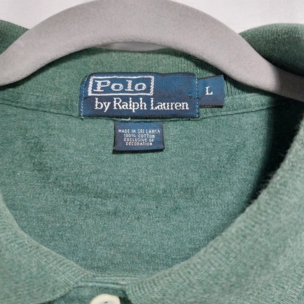 Polo Ralph Lauren Men's Adult Size L Cotton Short Sleeve Heather Green‎